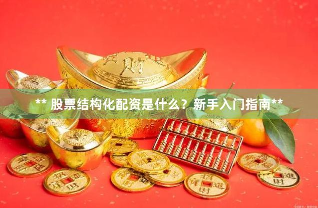 ** 股票结构化配资是什么？新手入门指南**